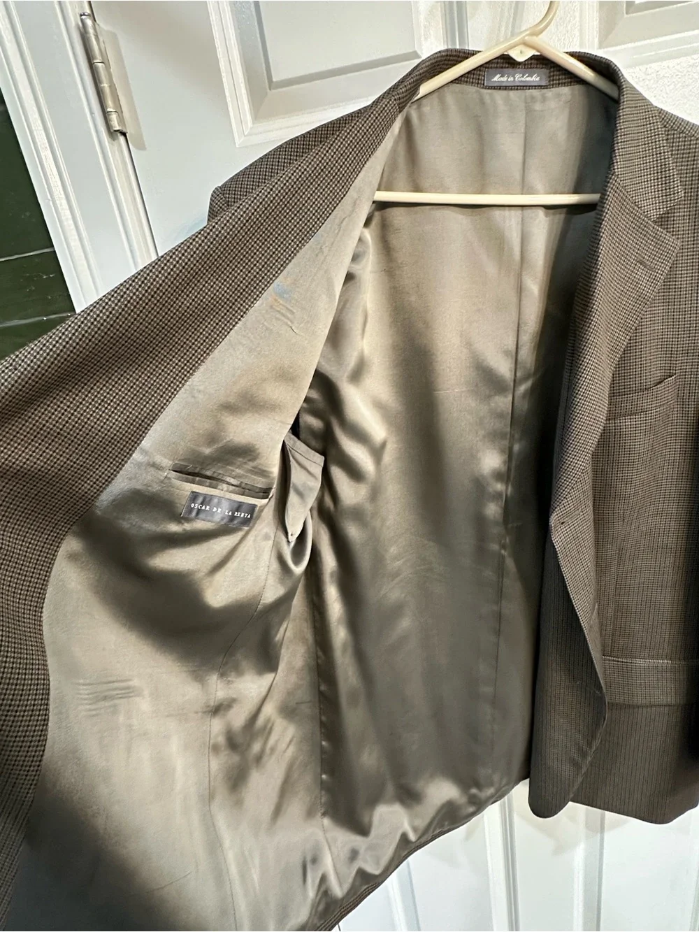 Oscar de la Renta Brown Checked Sport Coat